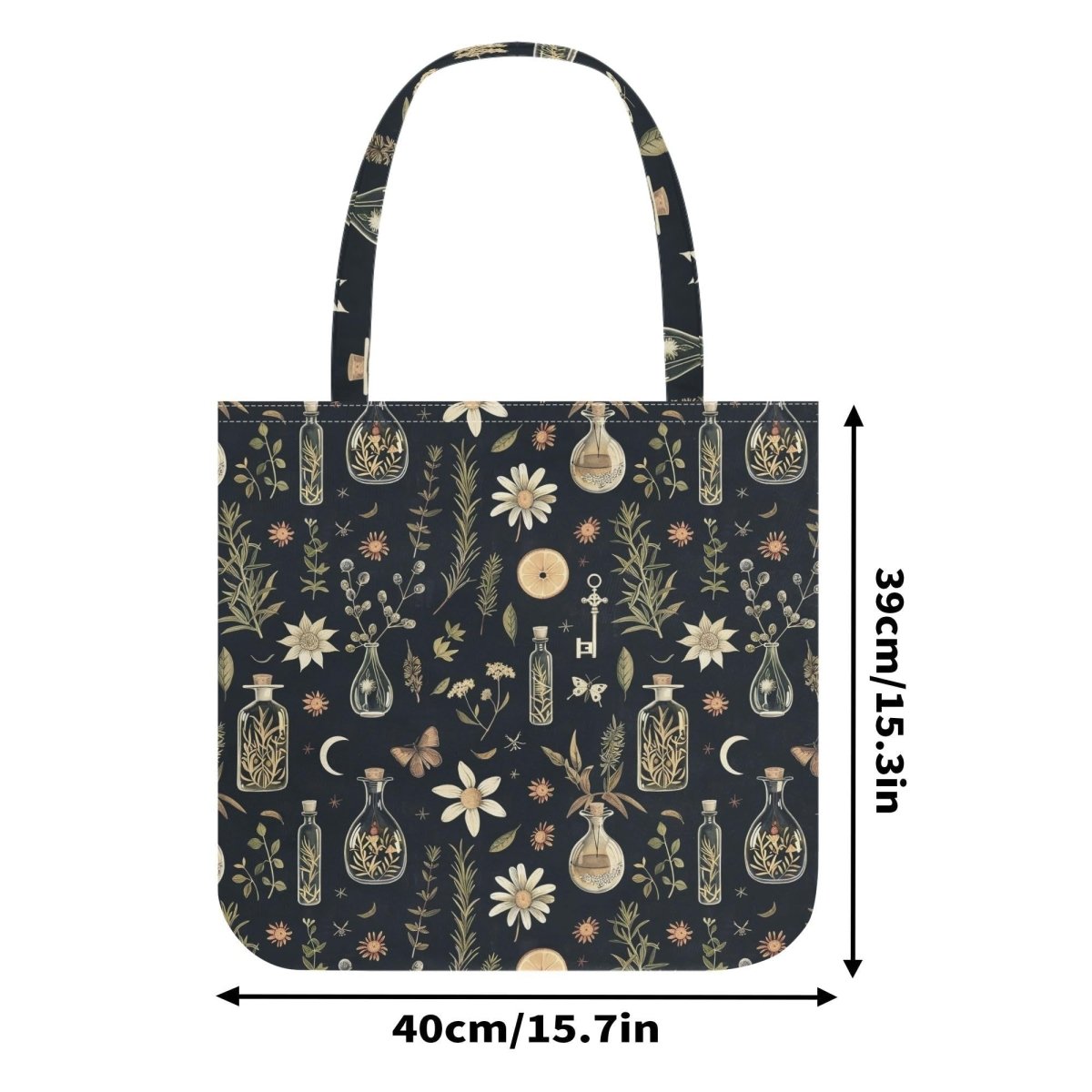 Vintage Apothecary Cloth Tote Bag - Witchy Printed Tote