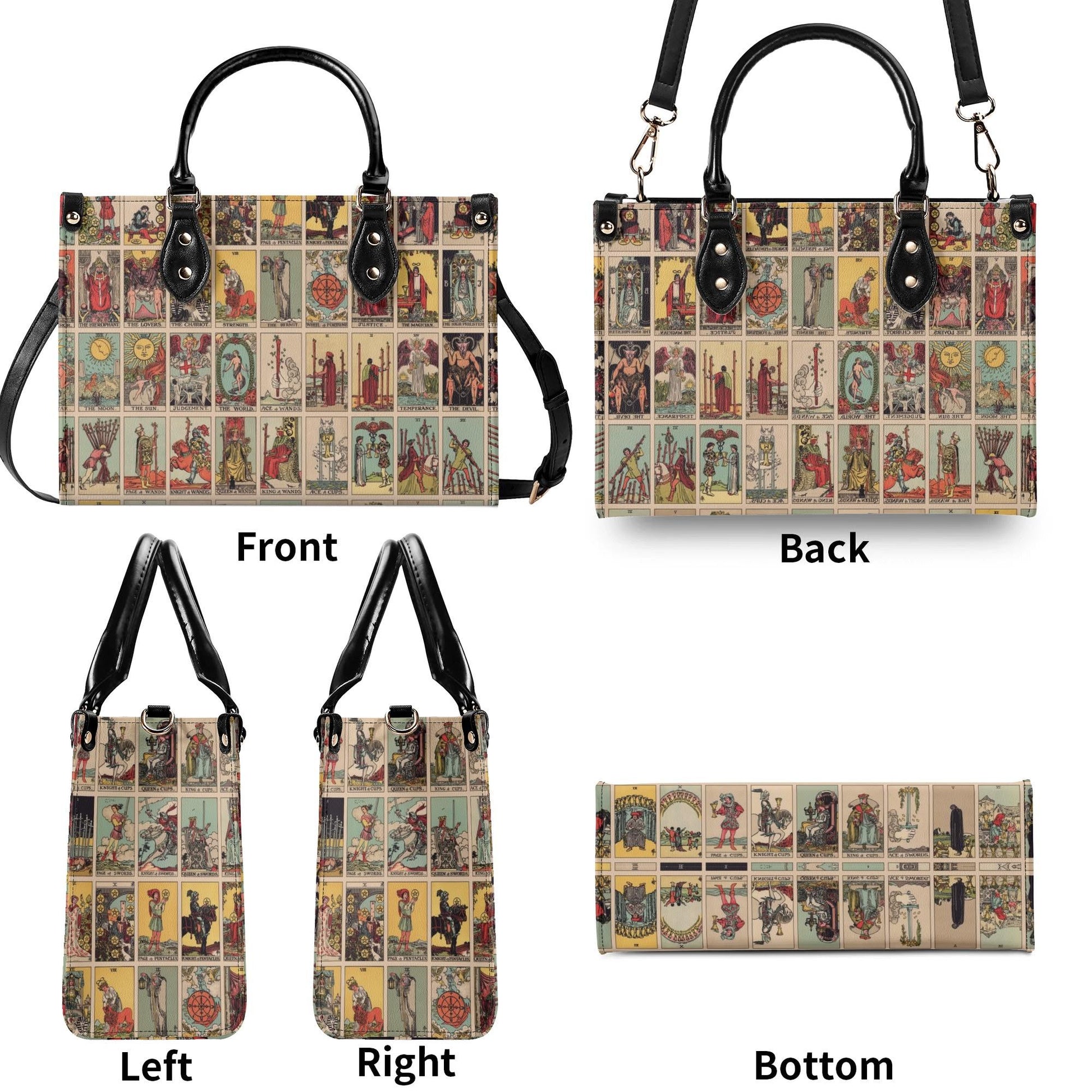 Rider Waite - Vintage Tarot Handbag - Faux Leather Bag