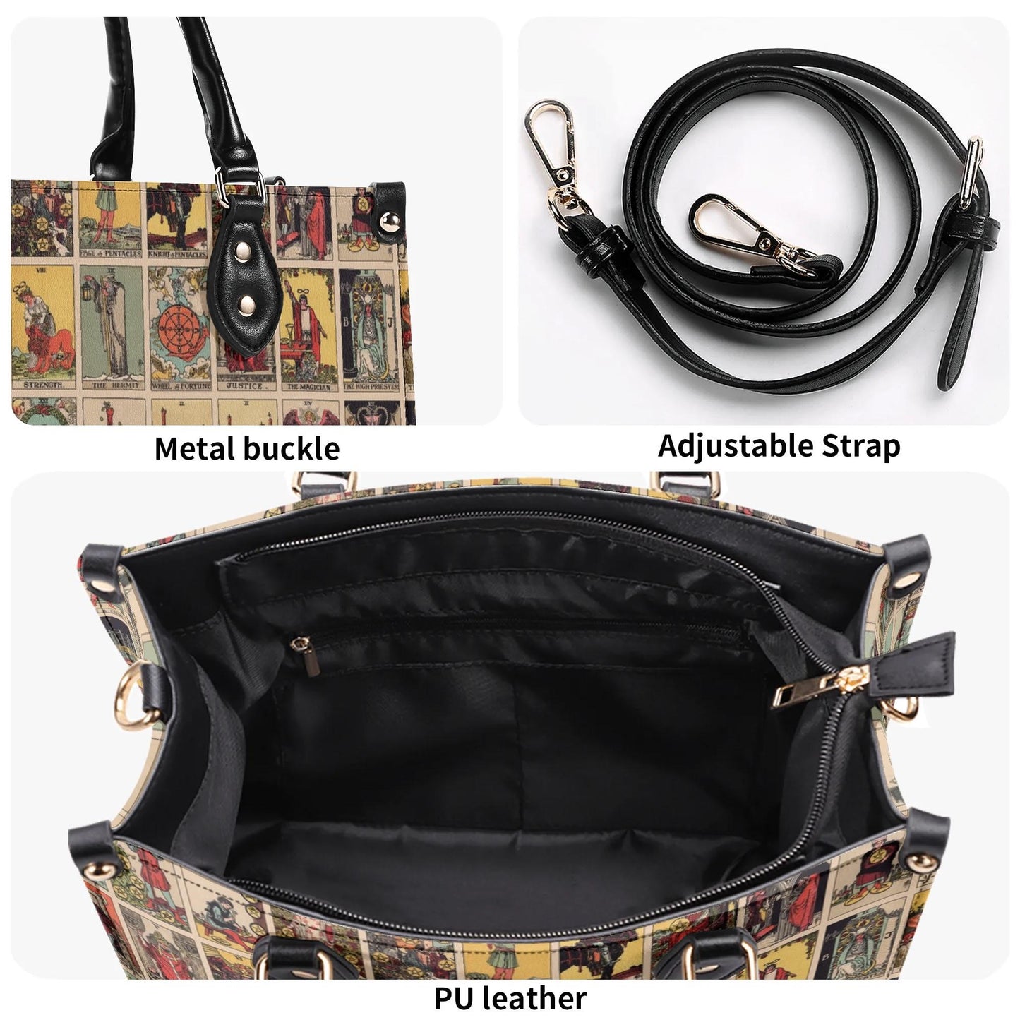 Rider Waite - Vintage Tarot Handbag - Faux Leather Bag