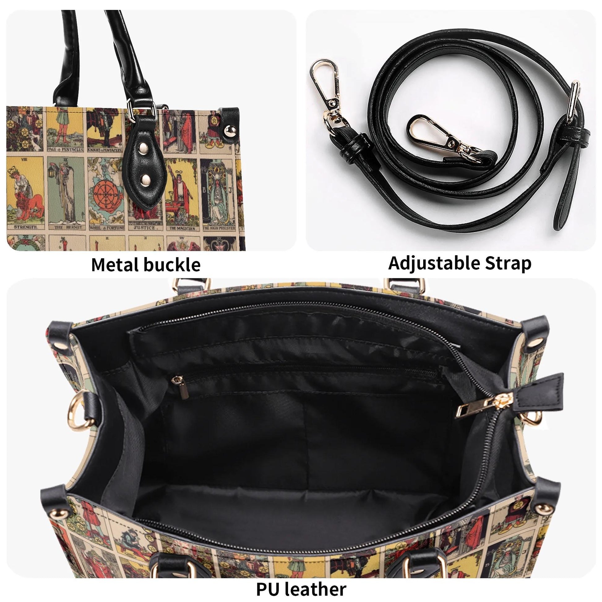 Rider Waite - Vintage Tarot Handbag - Faux Leather Bag