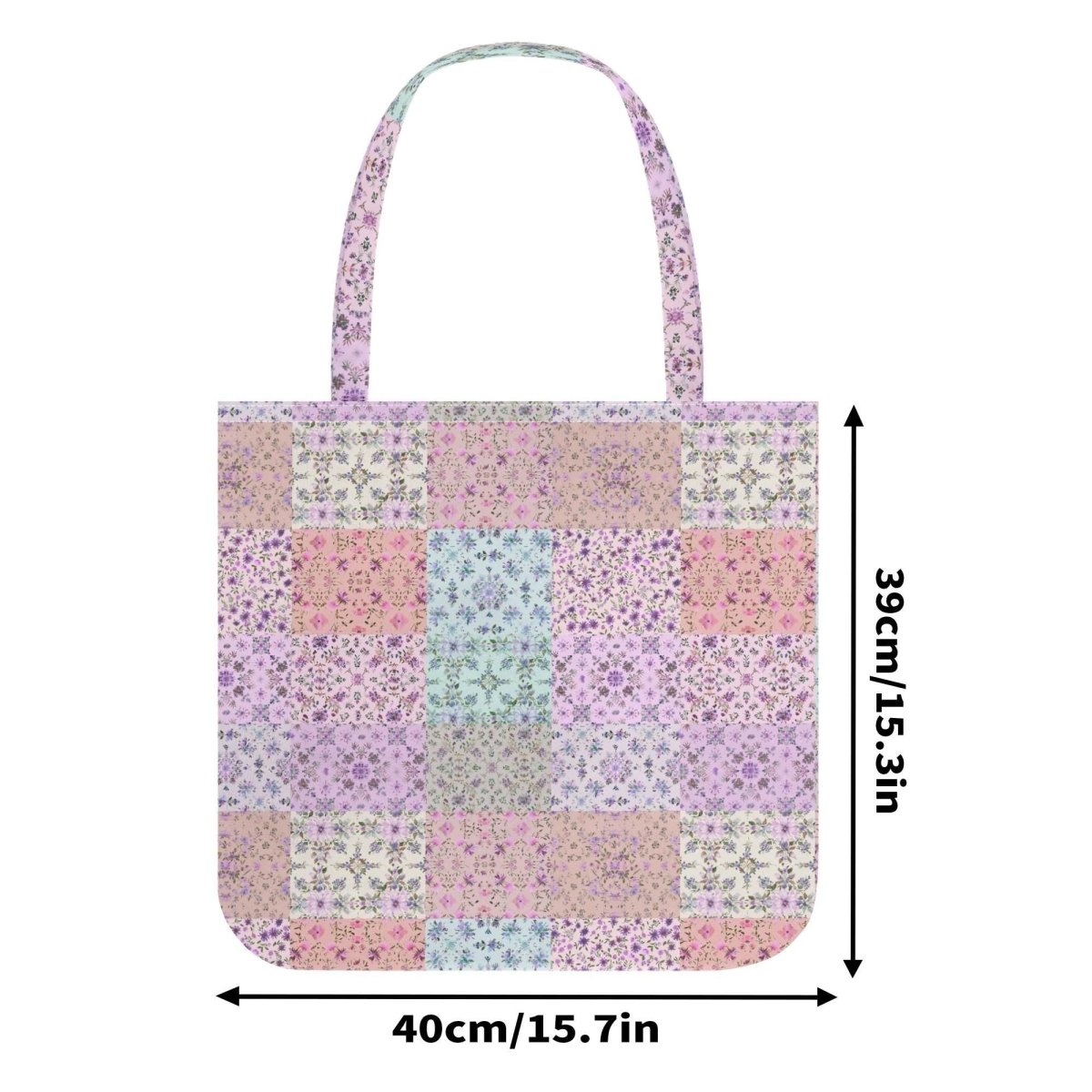 Pink Patchwork Tote - Floral Bag - Premium Cloth - Shabby Chic