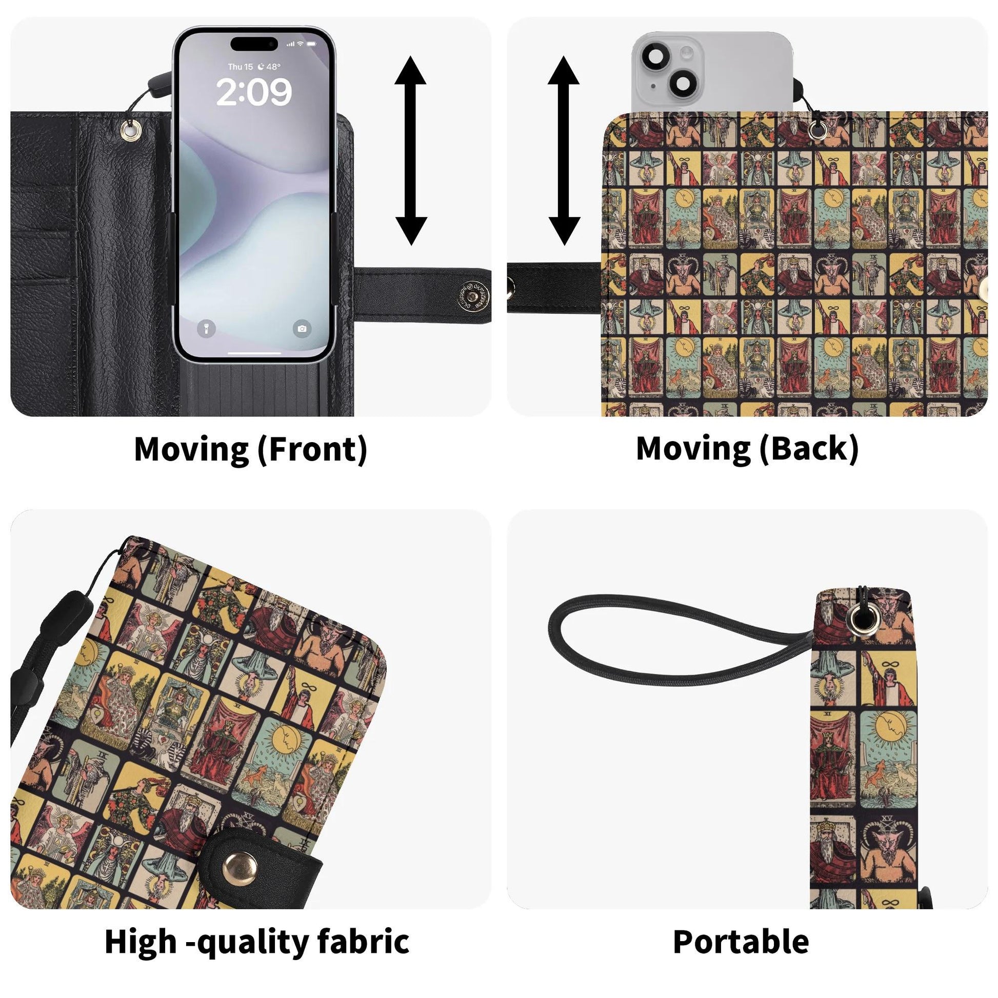 Tarot Cards Phone Case - Faux Leather Cover - Most Mobile Phones - Rider Waite