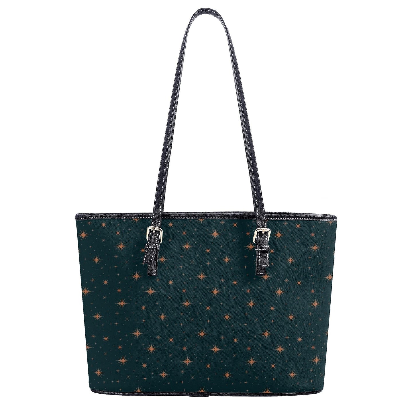 Dark Green Star Tote Bag, Celestial Shoulder Bag, Witchy Everyda, Minimalist Cosmic Handbag