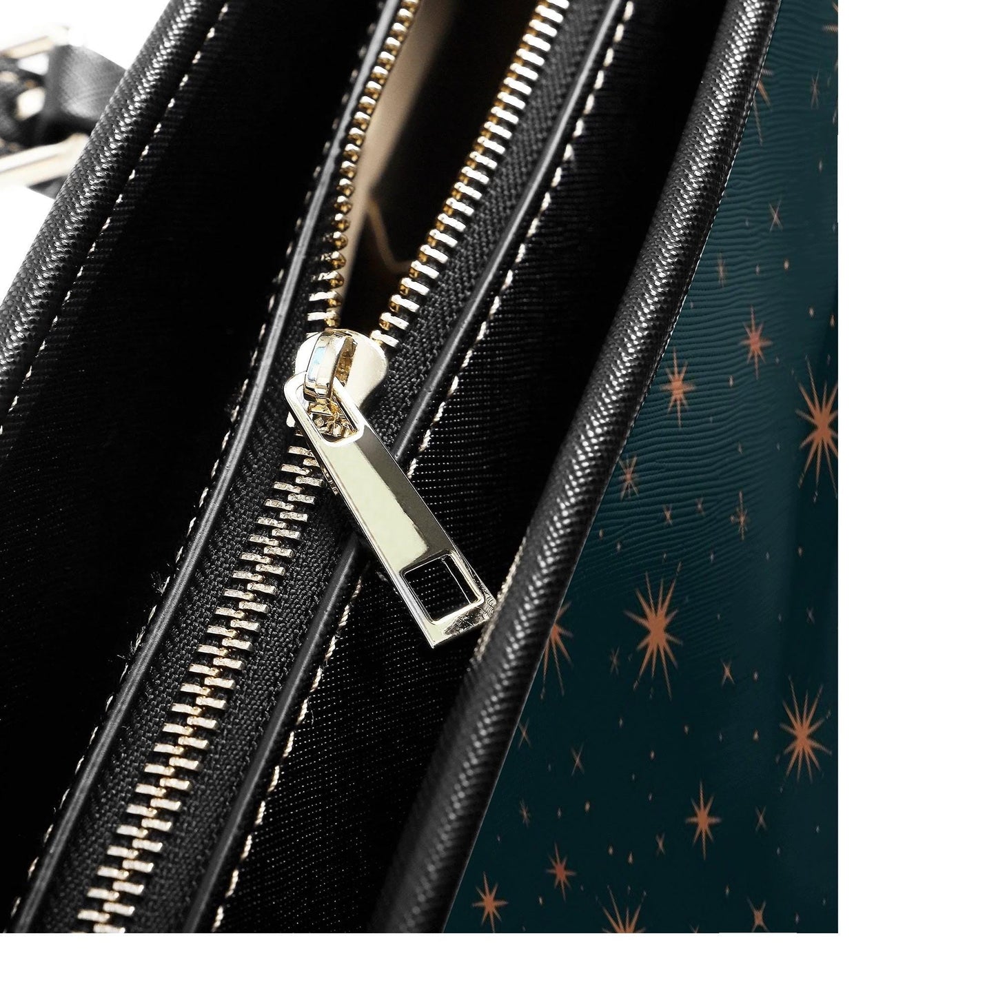 Dark Green Star Tote Bag, Celestial Shoulder Bag, Witchy Everyda, Minimalist Cosmic Handbag