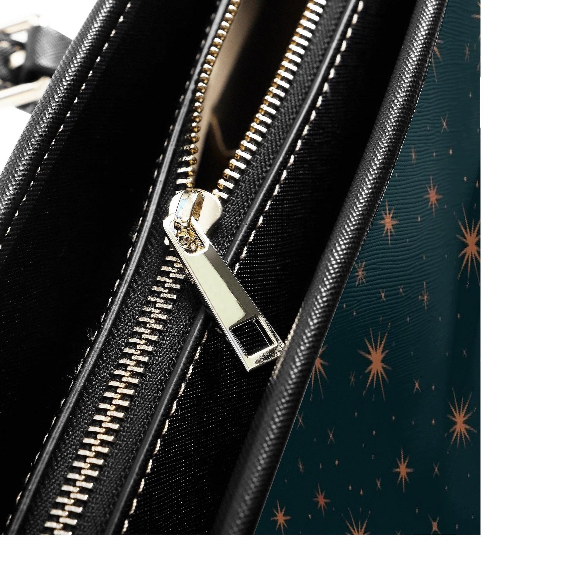 Dark Green Star Tote Bag, Celestial Shoulder Bag, Witchy Everyda, Minimalist Cosmic Handbag