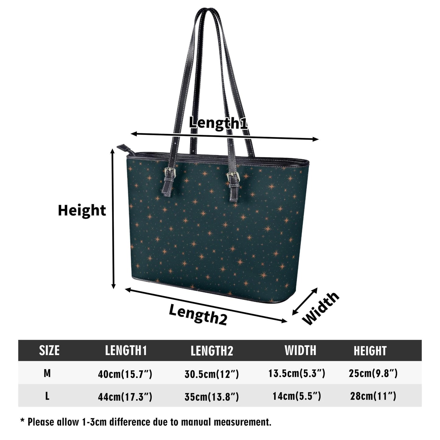 Dark Green Star Tote Bag, Celestial Shoulder Bag, Witchy Everyda, Minimalist Cosmic Handbag