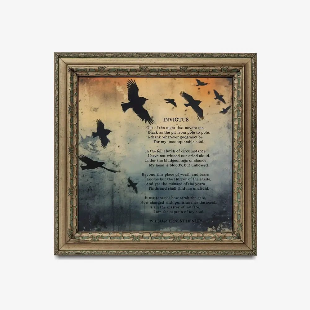 Invictus Poem Print Sacred Space Wall Art by My Store