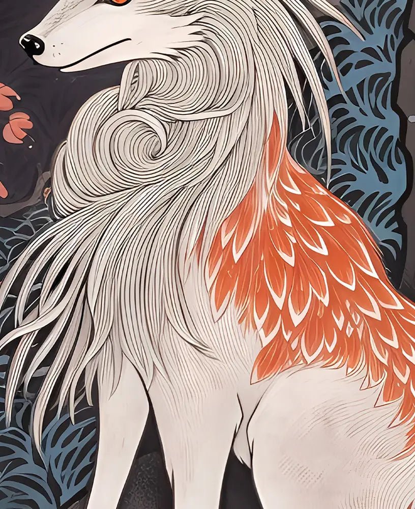 Japanese Fox Print No Frame Ethereal Ukiyoe Poster For Modern Home Decor And Collectors by My Store