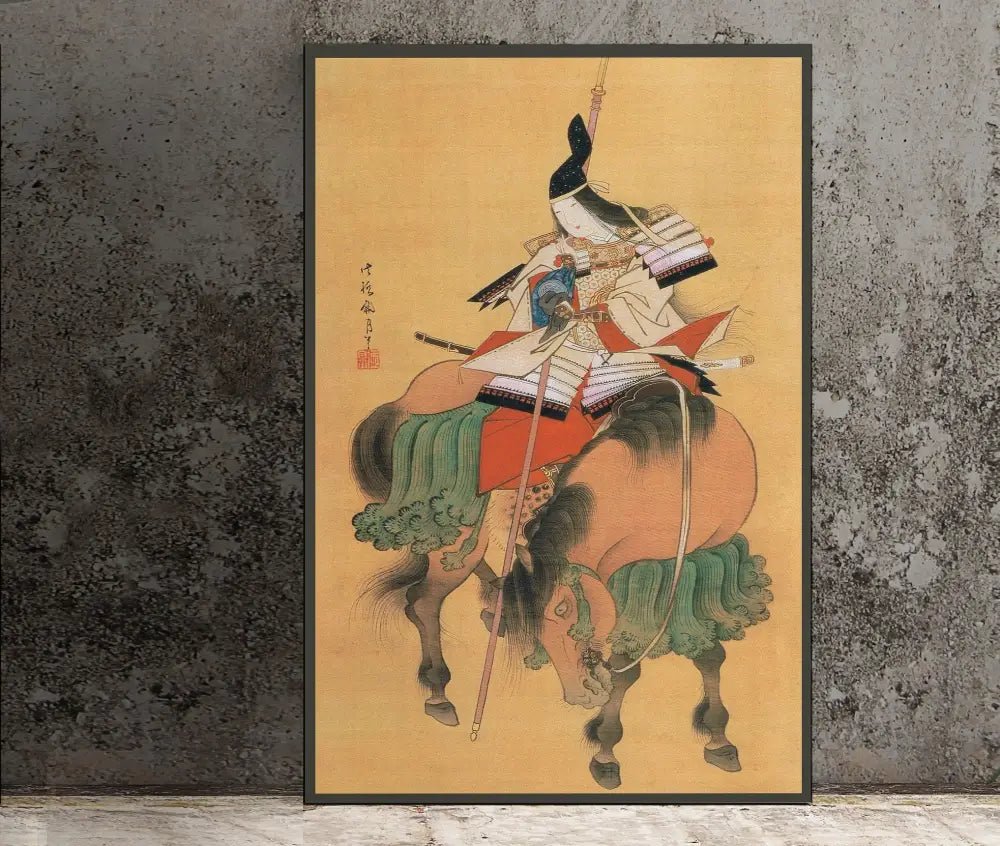 Japanese Print Samurai Woman On A Horse Poster No Frame Wall Art For Home Decor Limited Edition by My Store