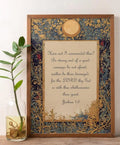 Joshua 1:9 Bible Verse Print Art Poster On Premium Archival Matte Paper Inspirational Decor by My Store