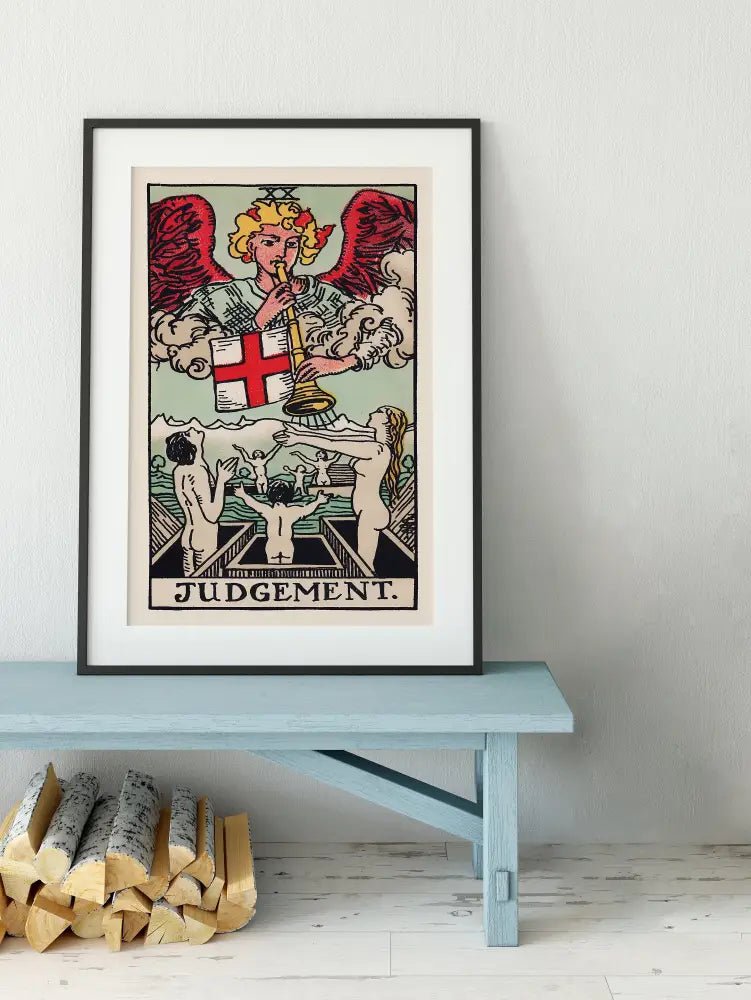 Judgement Tarot Card Print No Frame Poster Frameless Wall Art For Spiritual Decor And Meditation by My Store
