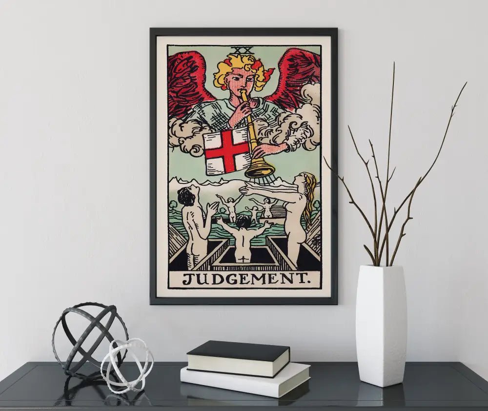 Judgement Tarot Card Print No Frame Poster Frameless Wall Art For Spiritual Decor And Meditation by My Store