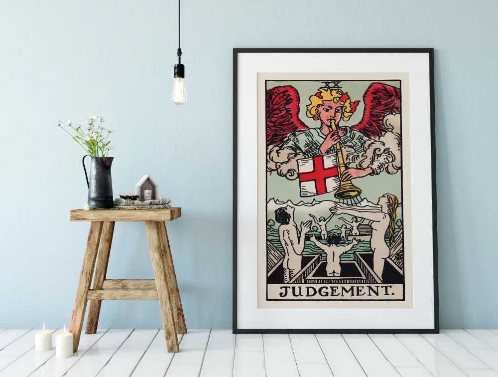 Judgement Tarot Card Print No Frame Poster Frameless Wall Art For Spiritual Decor And Meditation by My Store
