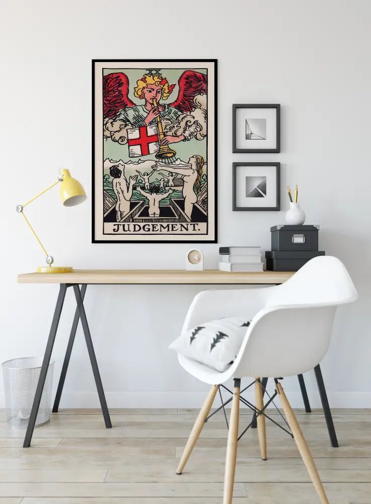 Judgement Tarot Card Print No Frame Poster Frameless Wall Art For Spiritual Decor And Meditation by My Store