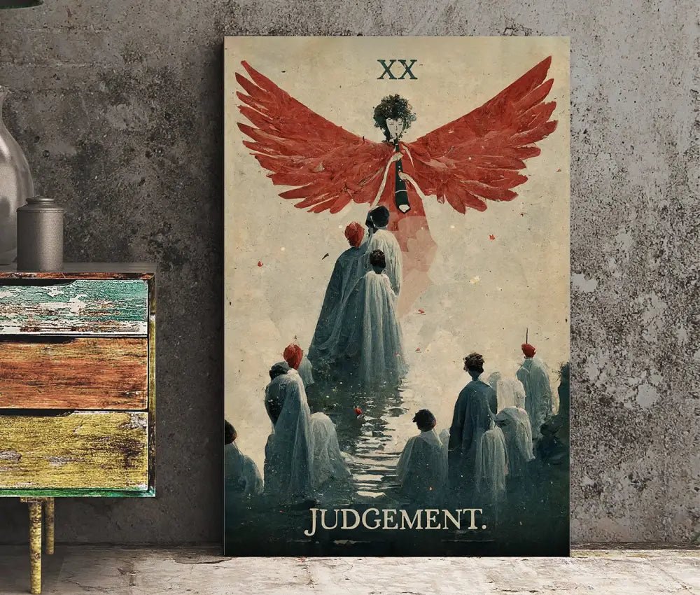 Judgement Tarot Card Print Poster Premium Art Wall Decor The Judgement Card Museum Grade by My Store