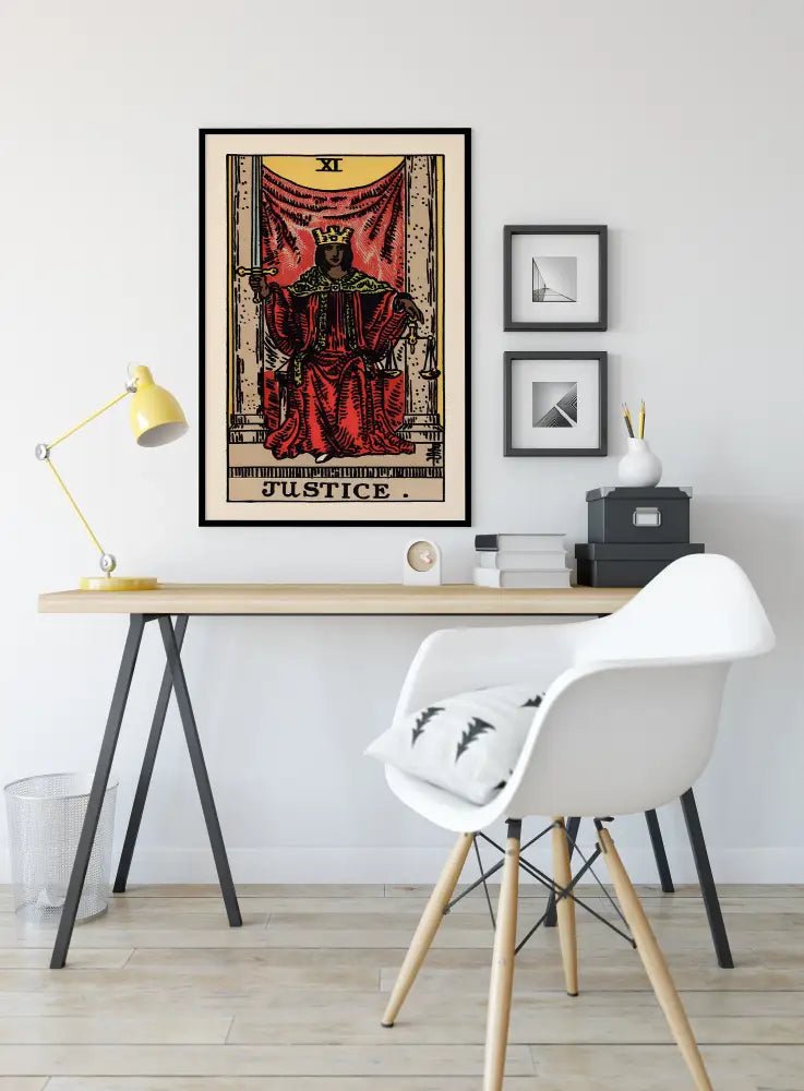Justice Tarot Card Poster Black Woman Unframed by My Store