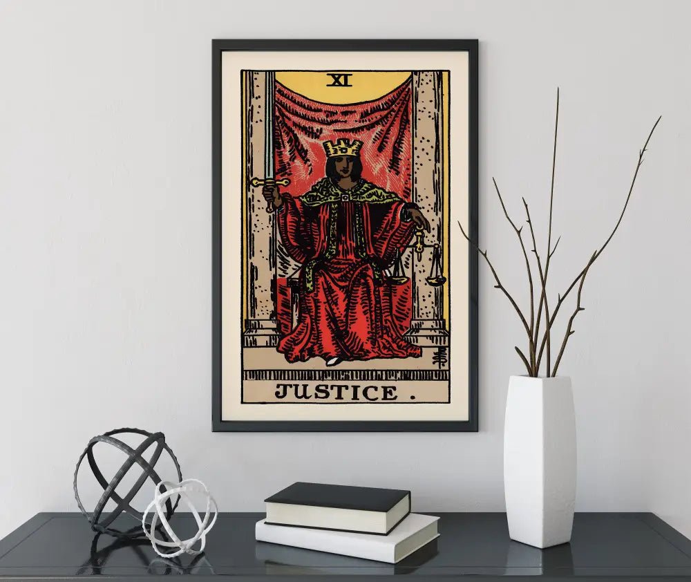 Justice Tarot Card Poster Black Woman Unframed by My Store