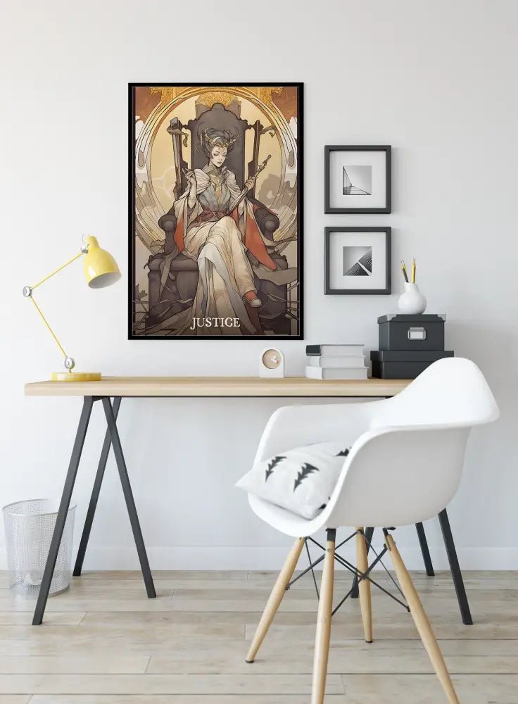 Justice Tarot Card Print Poster No Frame The Justice Card Wall Art For Tarot Lovers by My Store