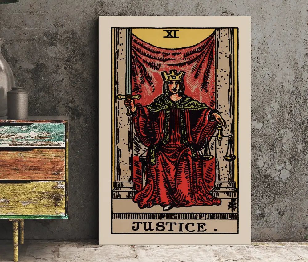 Justice Tarot Card Print Unframed Poster by My Store