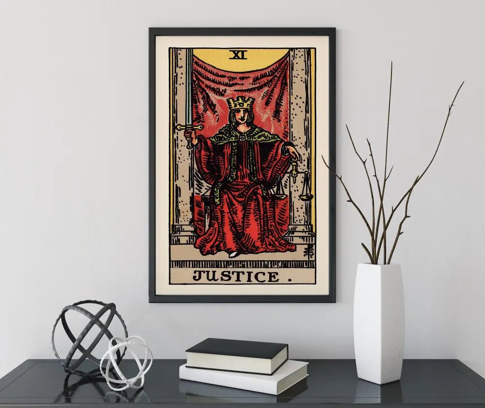 Justice Tarot Card Print Unframed Poster by My Store