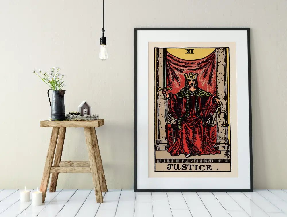 Justice Tarot Card Print Unframed Poster by My Store