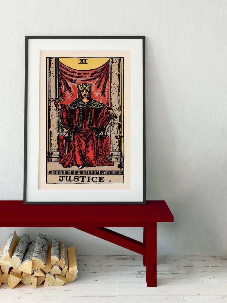 Justice Tarot Card Print Unframed Poster by My Store