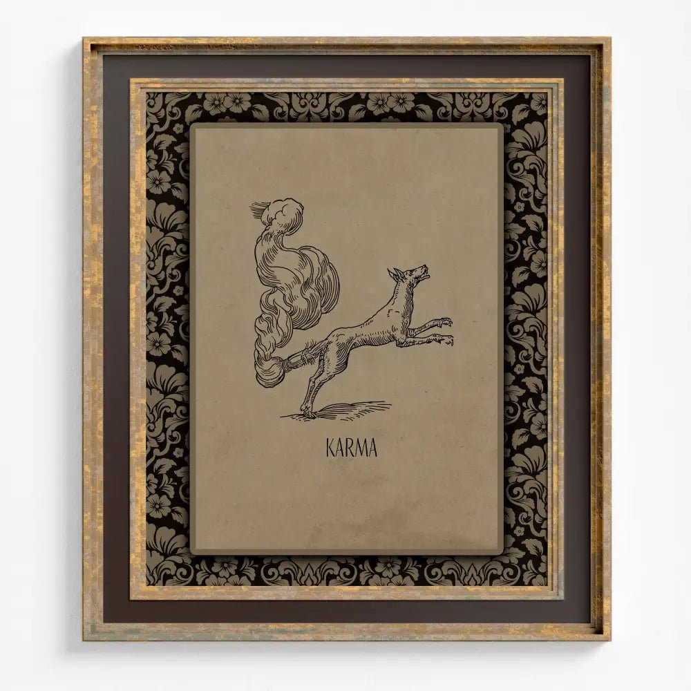 Karma By Claude Paradin Devises Heroïques 1557 No Frame Fine Art Print For Collectors by My Store