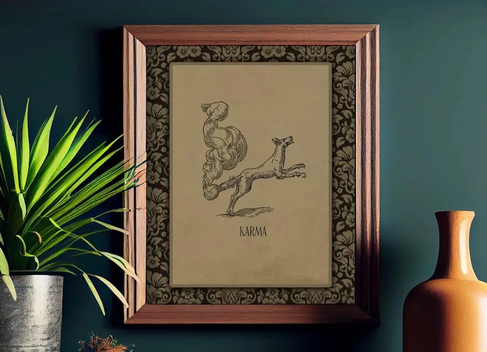 Karma By Claude Paradin Devises Heroïques 1557 No Frame Fine Art Print For Collectors by My Store