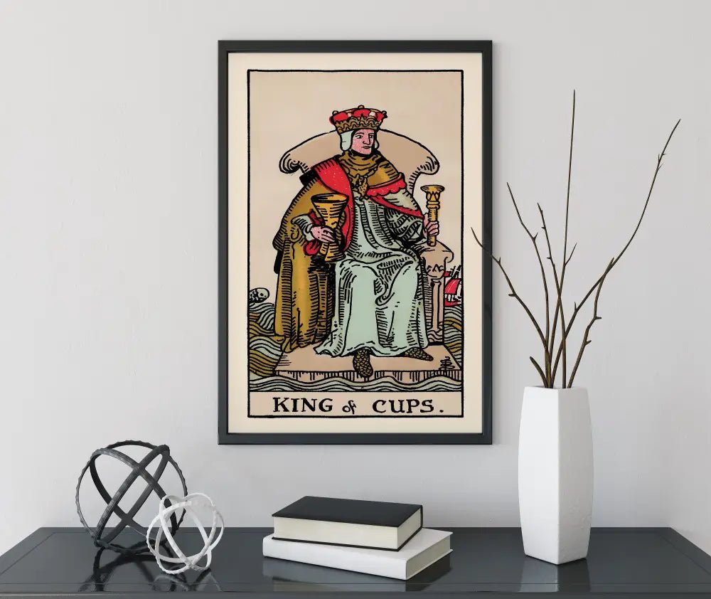 King Of Cups Tarot Card Print No Frame Poster by My Store