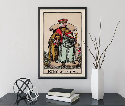 King Of Cups Tarot Card Print No Frame Poster by My Store