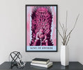 King Of Swords Tarot Card Print From The Green Menagerie Deck In Vibrant Colors Poster by My Store