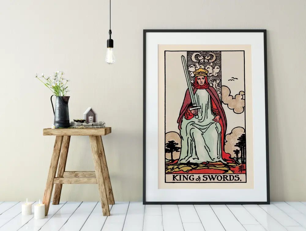 King Of Swords Tarot Card Print No Frame Poster by My Store
