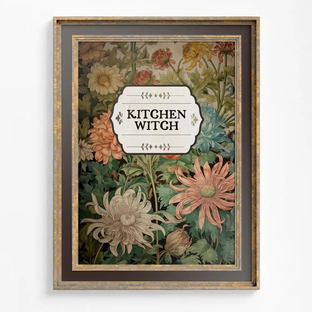 Kitchen Witch Book Cover Print No Frame Enchanting Kitchen Poster Decor For Cozy Home by My Store
