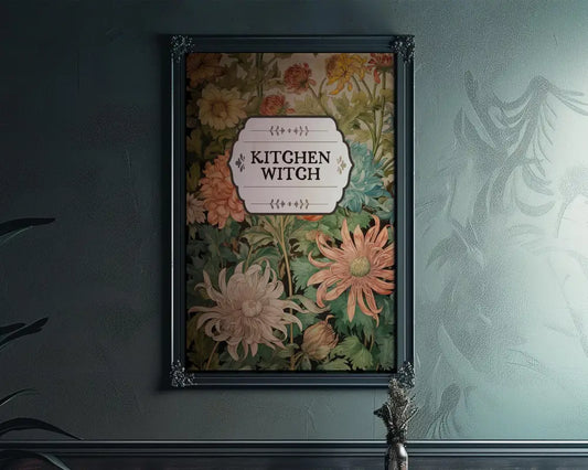 Kitchen Witch Book Cover Print No Frame Enchanting Kitchen Poster Decor For Cozy Home by My Store