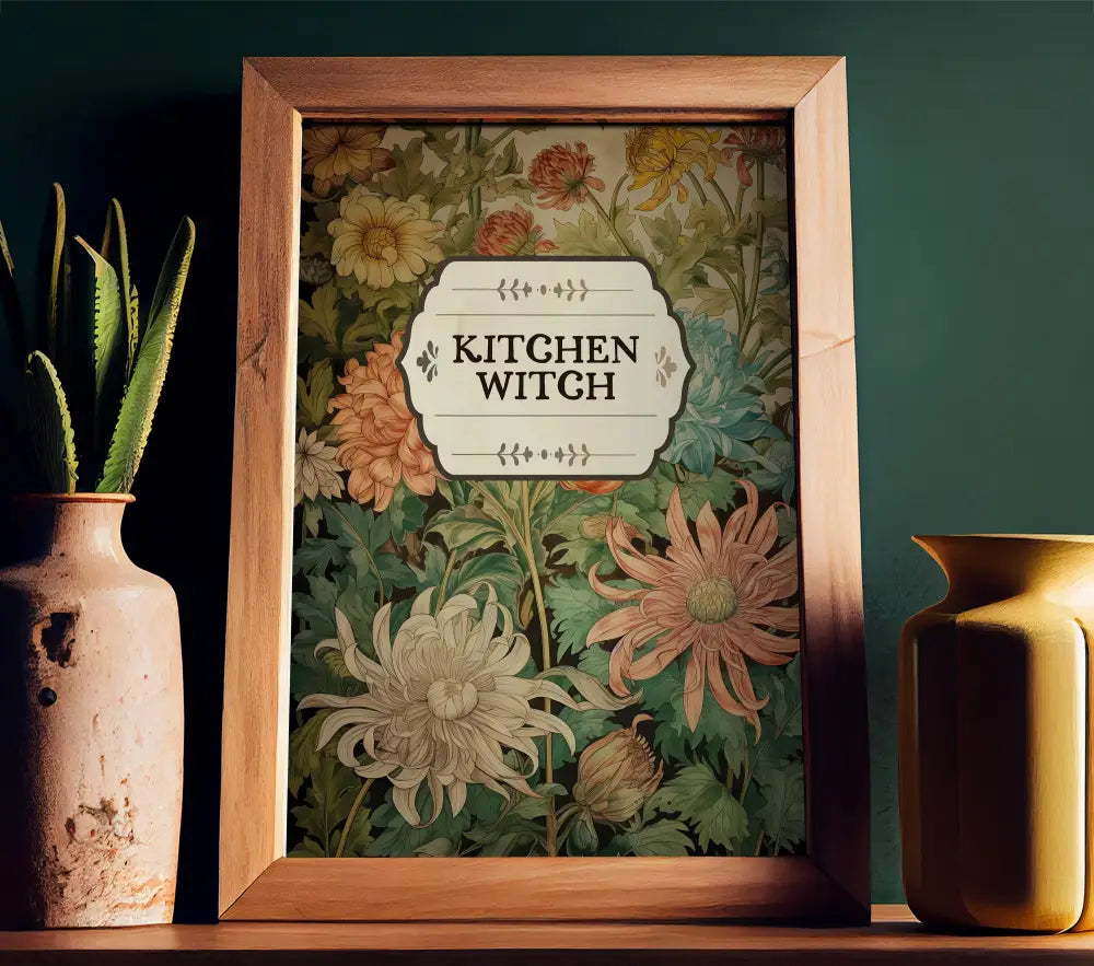 Kitchen Witch Book Cover Print No Frame Enchanting Kitchen Poster Decor For Cozy Home by My Store