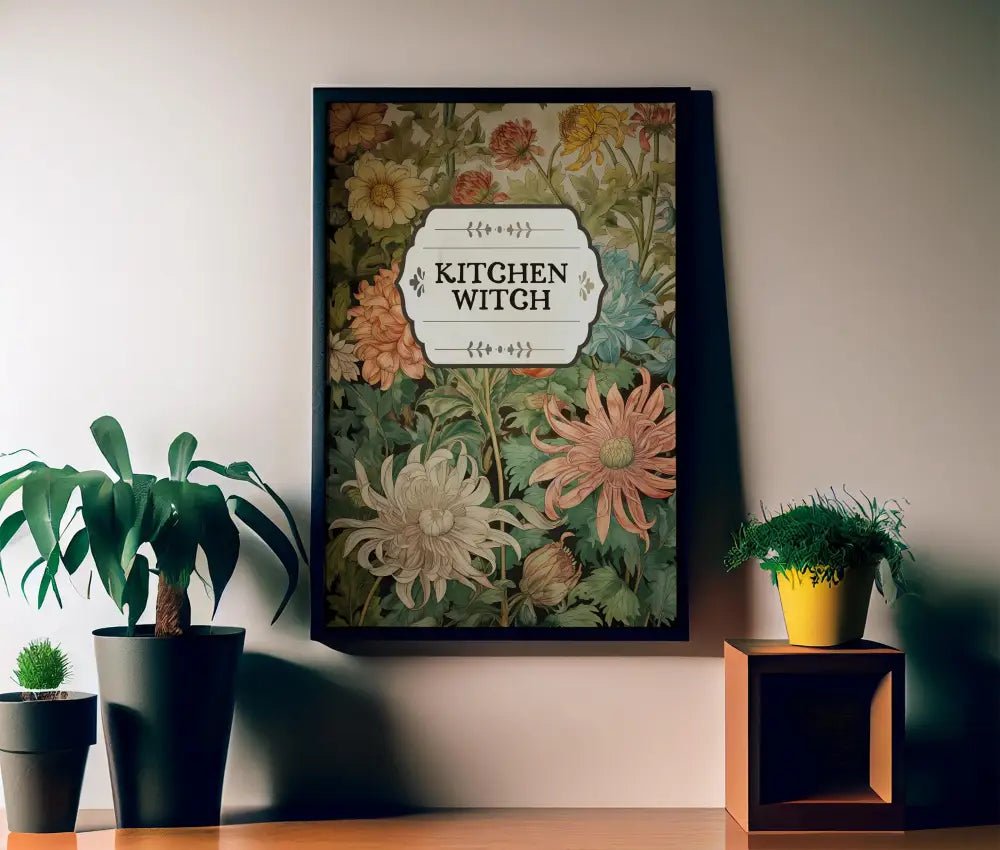 Kitchen Witch Book Cover Print No Frame Enchanting Kitchen Poster Decor For Cozy Home by My Store