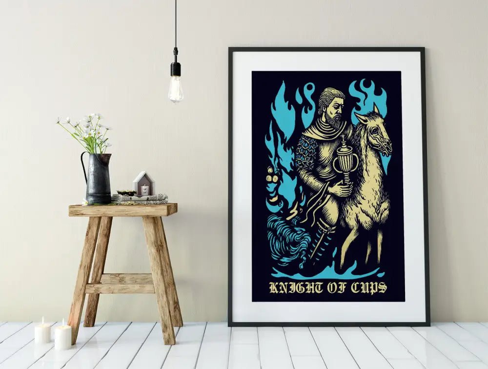 Knight Of Cups Tarot Poster No Frame Card Print For Elegant Tarot Wall Decor Enthusiasts by My Store