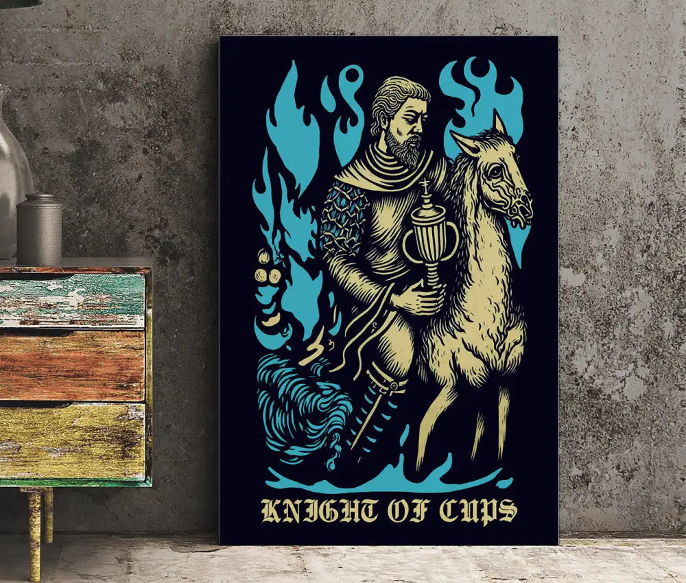 Knight Of Cups Tarot Poster No Frame Card Print For Elegant Tarot Wall Decor Enthusiasts by My Store