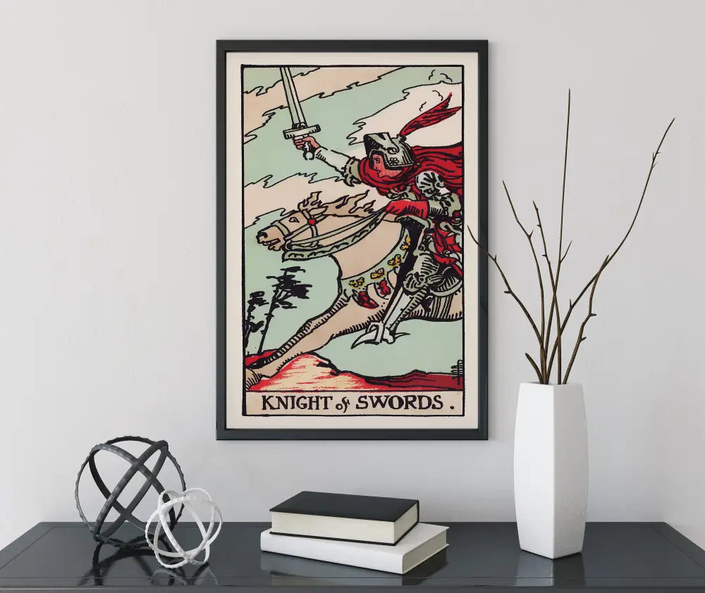 Knight Of Swords Tarot Card Print Unframed Poster Art No Frame Wall Decor Collectors Edition by My Store