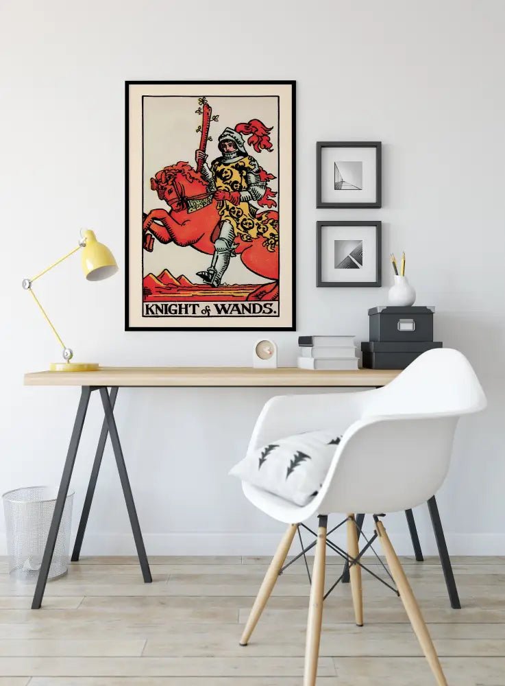 Knight Of Wands Tarot Card Print Unframed Poster Art by My Store