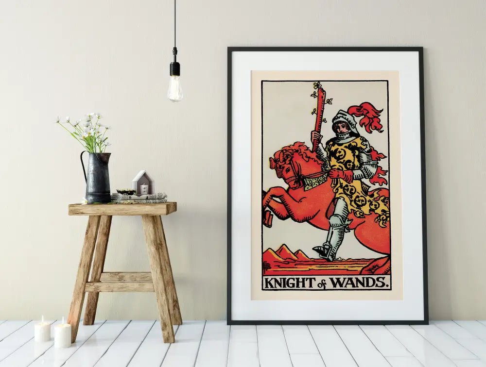 Knight Of Wands Tarot Card Print Unframed Poster Art by My Store