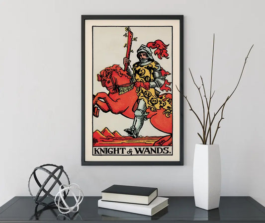 Knight Of Wands Tarot Card Print Unframed Poster Art by My Store