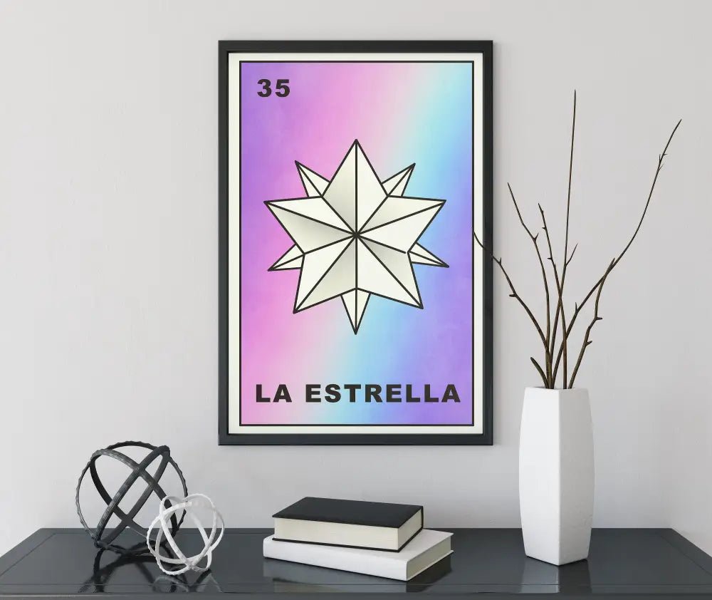 La Estrella Card Star Poster Pale Goth Tarot Print No Frame Wall Art Decor For Bedroom by My Store