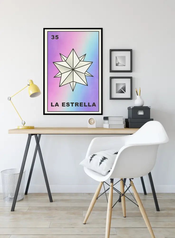La Estrella Card Star Poster Pale Goth Tarot Print No Frame Wall Art Decor For Bedroom by My Store