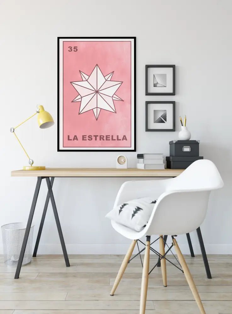La Estrella Card Star Poster Pink Tarot Print No Frame by My Store