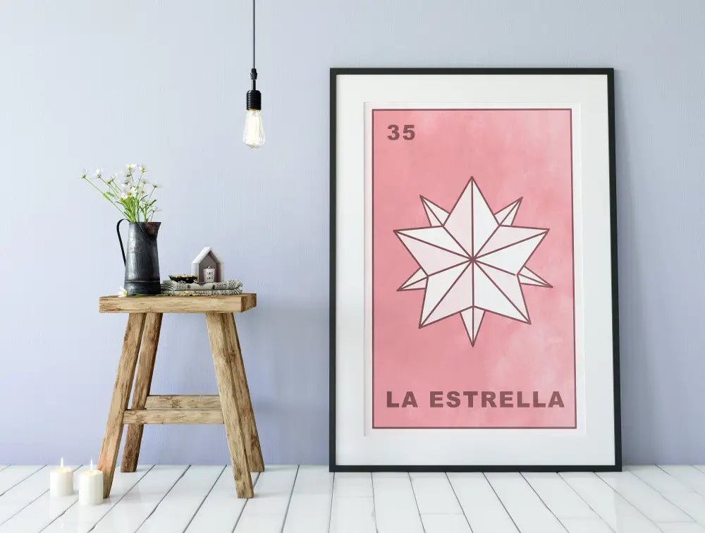 La Estrella Card Star Poster Pink Tarot Print No Frame by My Store