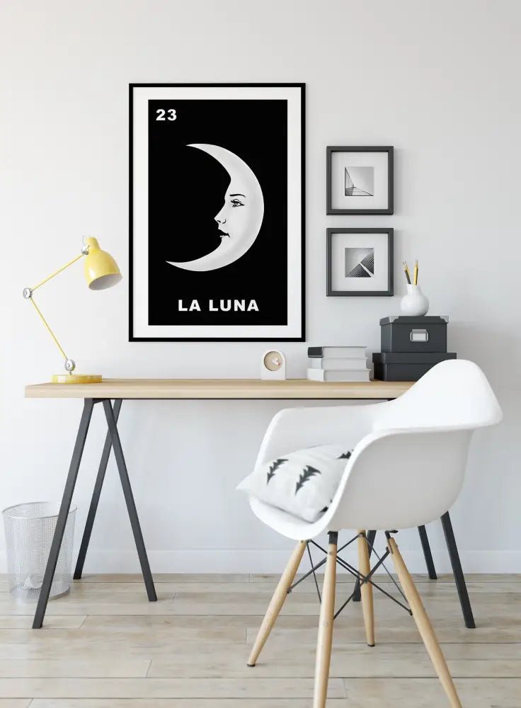 La Luna Card Moon Print No Frame for Enchanting Decor by My Store