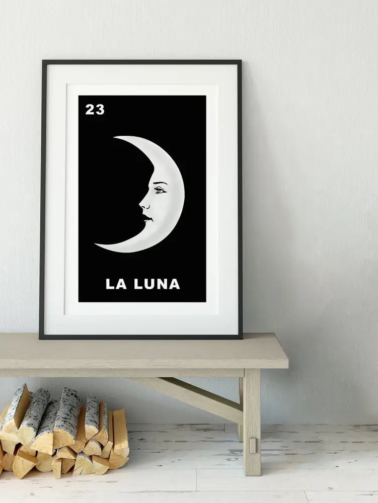 La Luna Card Moon Print No Frame for Enchanting Decor by My Store
