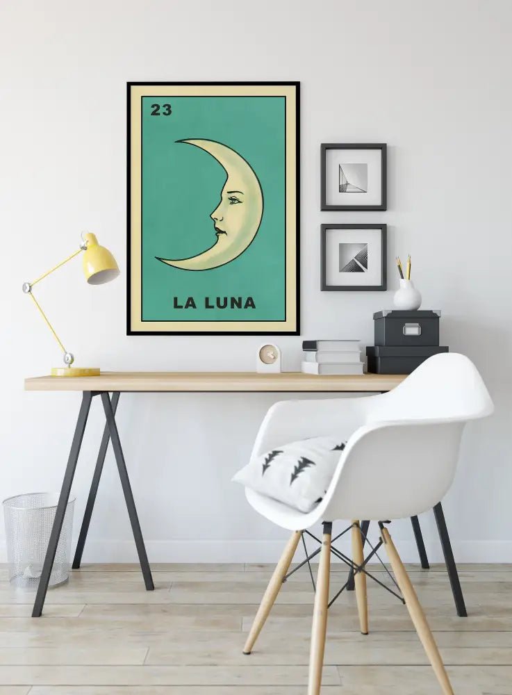 La Luna Card Moon Print No Frame For Home Décor by My Store