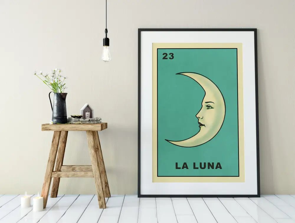 La Luna Card Moon Print No Frame For Home Décor by My Store